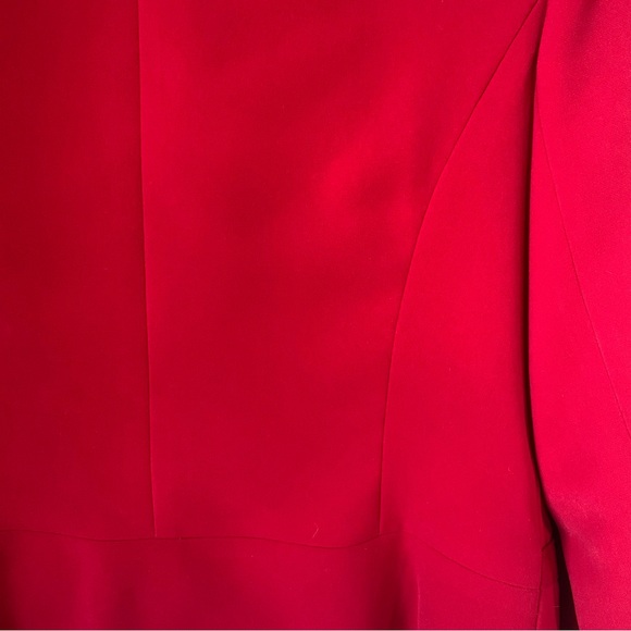 Sag Harbor Suit Crop Jacket- (Size 14) Red, Ladies, Collar and Zipper Front - Picture 9 of 10